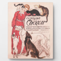 Clinique Cheron Vintage Dog Cat Steinlen Poster