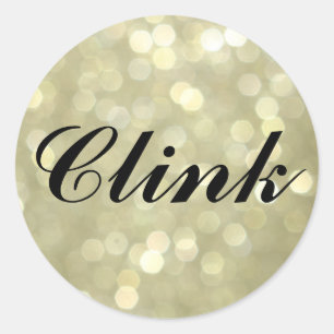 Clink on Champagne Bubbles Sticker