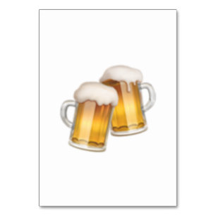 Clinking Beer Mugs - Emoji Table Number