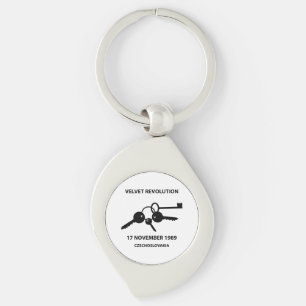 Clinking keys - velvet revolution symbol key ring