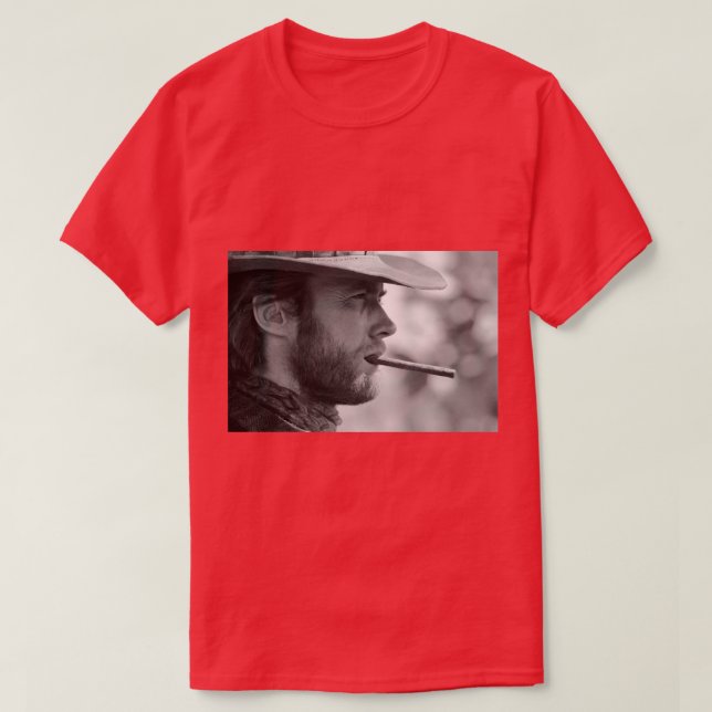 Clint Eastwood Smoking 2  T-Shirt (Design Front)