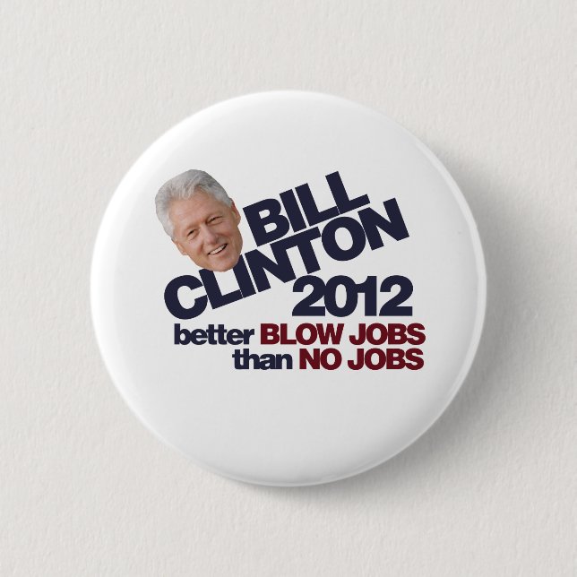 Clinton 2012 6 cm round badge (Front)