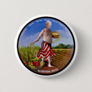 Clinton 2016 6 cm round badge