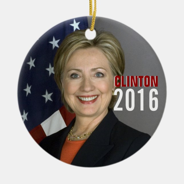 Clinton 2016 Christmas Tree Ornament (Front)