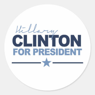CLINTON 2016 SIGNERICA -.png Classic Round Sticker