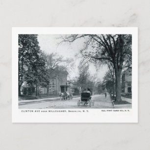 Clinton Ave., Mansions, Brooklyn Vintage Postcard