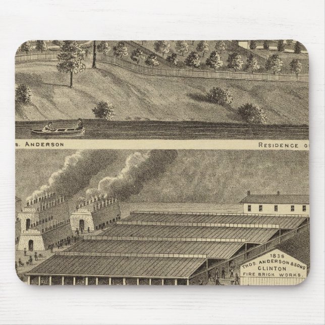 Clinton Fire Brick Works Anderson's Landing Mouse Pad (Front)