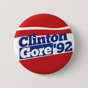 Clinton Gore 92 6 Cm Round Badge