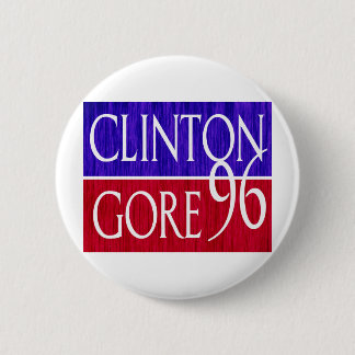 Clinton Gore 96 Distressed Design 6 Cm Round Badge
