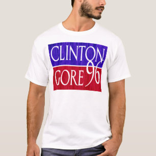 Clinton Gore 96 Distressed Design T-Shirt