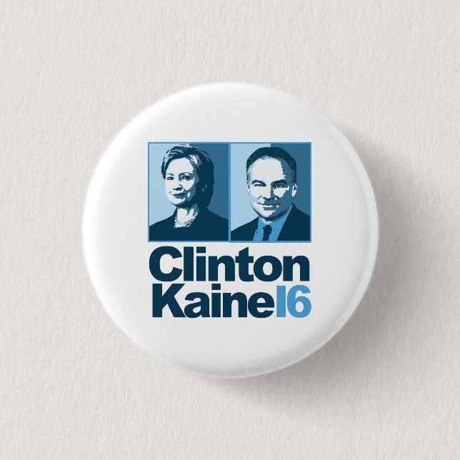 Clinton Kaine for America 2016 3 Cm Round Badge (Front)