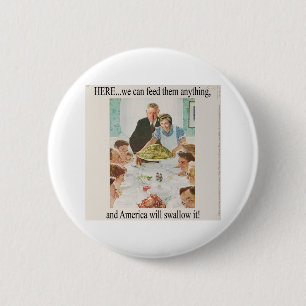 Clinton-Lies on Platter Button