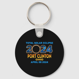 Clinton Ohio Eclipse 2024 Total Solar Eclipse Key Ring