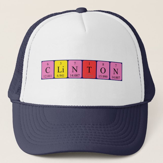 Clinton periodic table name hat (Front)