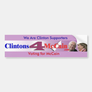 Clintons4McCain Bumper Sticker