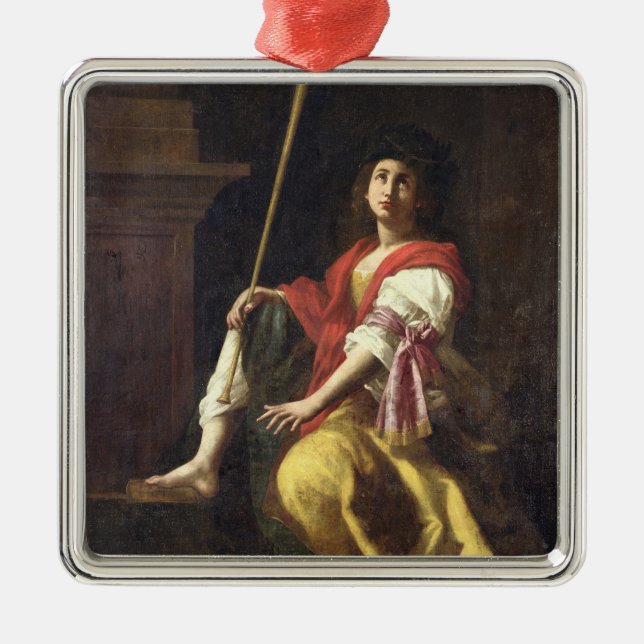 Clio, Muse of History, 1624 Metal Ornament (Front)