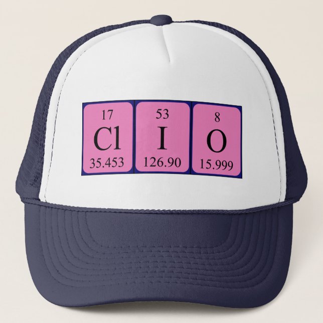 Clio periodic table name hat (Front)
