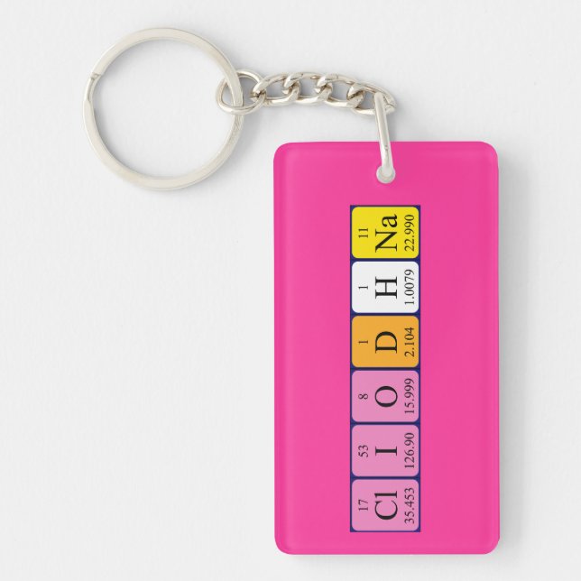 Cliodhna periodic table name keyring (Front)