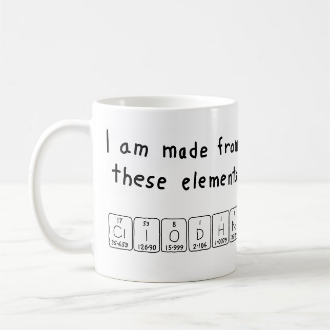 Cliodhna periodic table name mug (Left)
