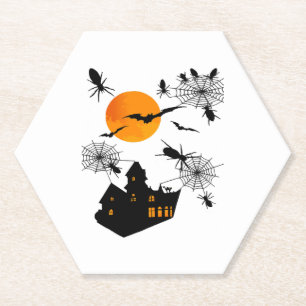 Clip art Halloween-Happy Halloween Paper Coaster