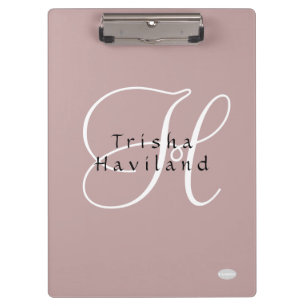 Clip Board Personalised - HAMbyWG Mauve Pink