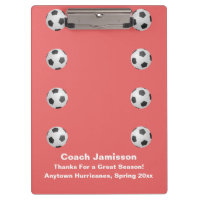 Clipboard, Coral Pink, Soccer Coach