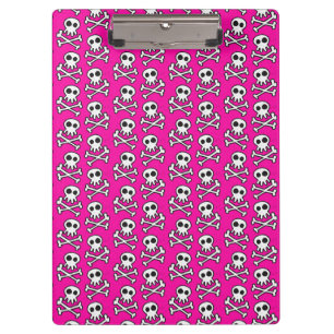Clipboard/Cute Skulls and Crossbones Clipboard