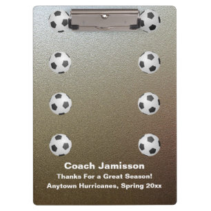 Clipboard, Faux Chrome, Soccer Coach Clipboard