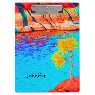 Clipboard, Personalised, Colourful Landscape Scene Clipboard