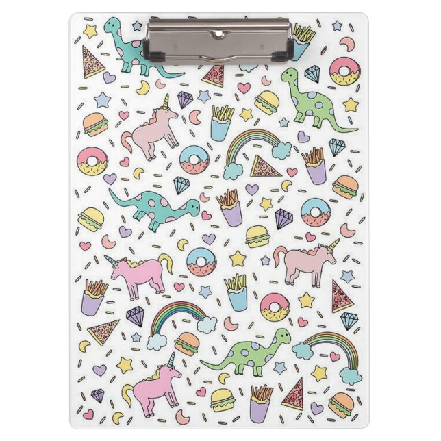Clipboard/Unicorns, Dinosaurs, Rainbow Fri's Clipboard (Front)