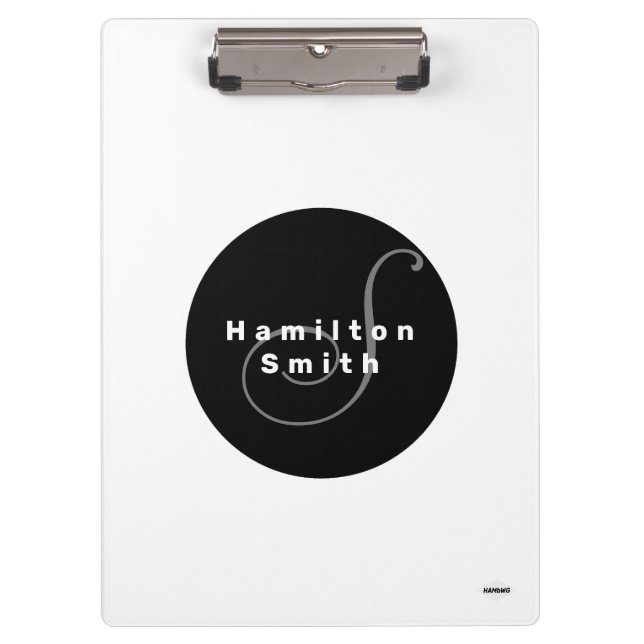 Clipboard with Monogram - HAMbyWG (Front)