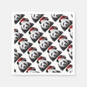 Clipped-Panda-Santa-2 Napkin