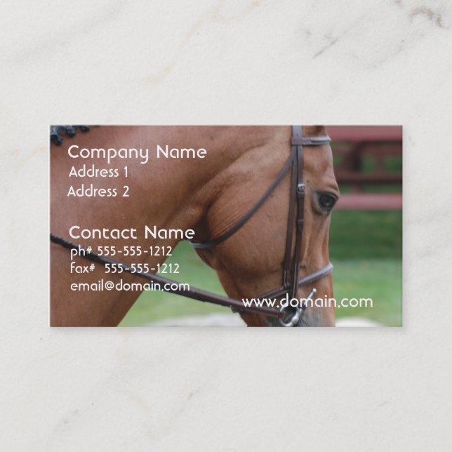 Clipped Pony Business Cards (Front)