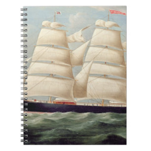 Clipper Barque 'Clendovey' (oil on canvas) Notebook