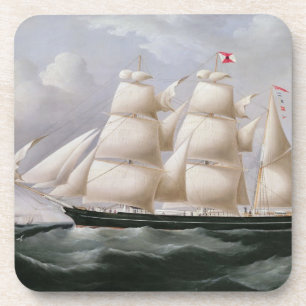 Clipper Barque 'Procymatia' off Dover (oil on canv Coaster