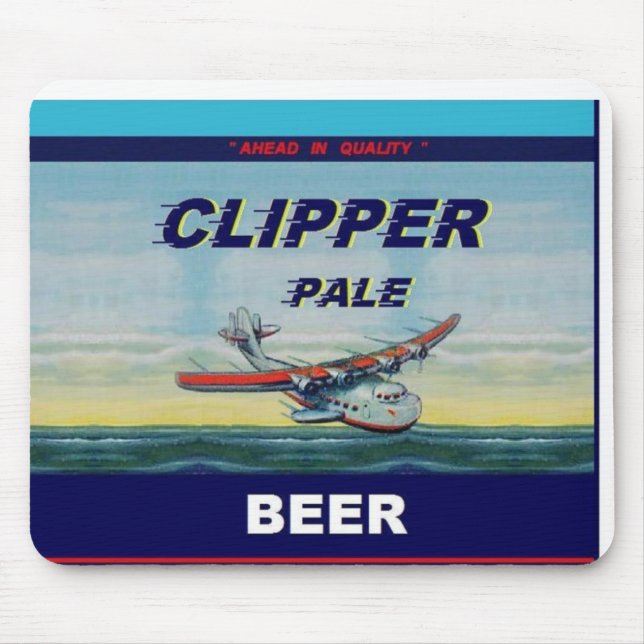 CLIPPER PALE BEER Famous Design Flat Top Can Mouse Pad (Front)