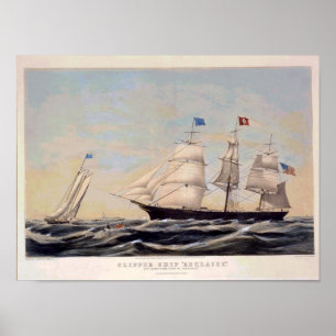 Clipper ship Adelaide Vintage Poster Reproduction