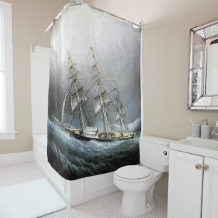 Clipper Ship Cape Horn James Edward Buttersworth Shower Curtain