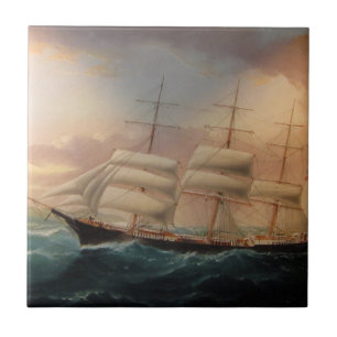 Clipper Ship Esther Roy 1898 Ceramic Tile