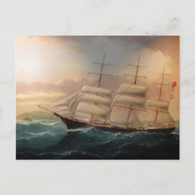 Clipper Ship Esther Roy 1898 Postcard (Front)