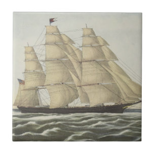Clipper Ship, Flying Cloud Ceramic Tile