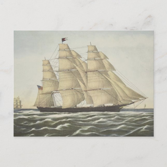 Clipper Ship, Flying Cloud Postcard (Front)