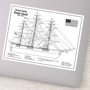Clipper Ship Flying Cloud - Ship Blueprint BD
