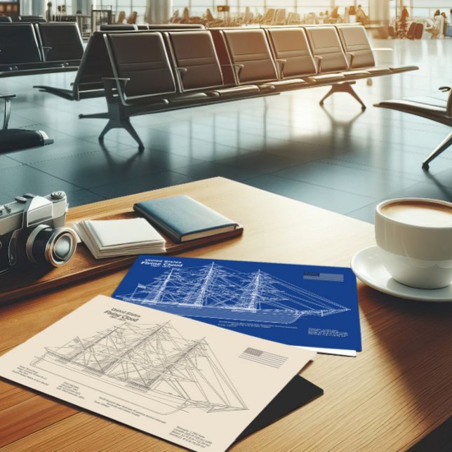 Clipper Ship Flying Cloud - Ship Blueprint SD Postcard (Creator Uploaded)