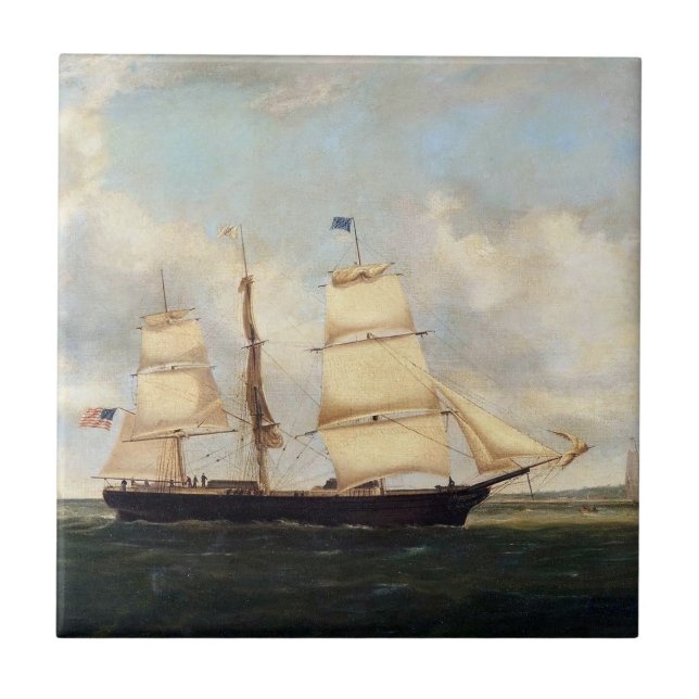 Clipper ship Horatio 19th century Ceramic Tile (Front)