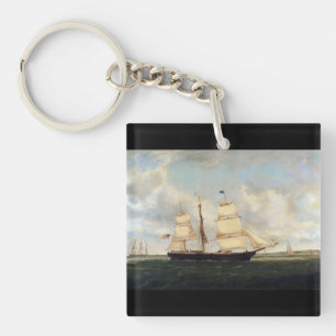 Clipper ship Horatio 19th century Key Ring