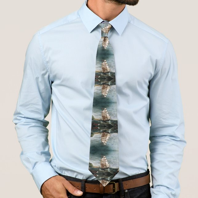 Clipper Ship in New York Harbour 1890 Tie (Creator Uploaded)