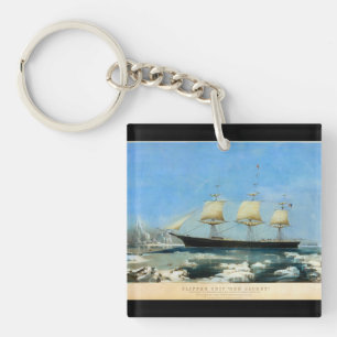 Clipper Ship Red Jacket 1854 Key Ring