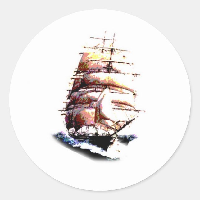 clipper ship sticker (Front)