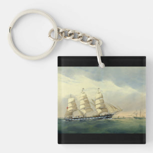Clipper Ship The Helen Pembroke 1870 Key Ring